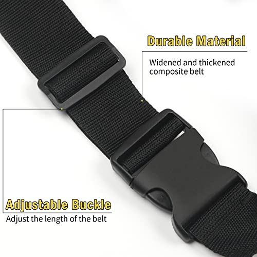 LOTKEY Tool Belt, 13 Pockets Tool Belts for Men Including Steel Hammer Loops Measuring Tape Holder Tool Pouch Adjustable Up to 41" for Woodworker, LOTKEY