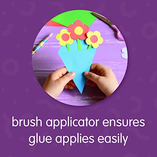 Colorations Glue Jar Set, 12 Empty Glue Bottles with Brushes, Classroom, Art Supplies, School Supplies, Crafting, Kids Art, Projects, Gluing, Colorations