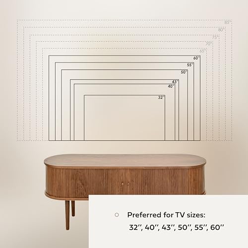 WERMO 55’’ TV Stand with Storage and Shelves Designed to fit 32’’ - 60’’ TVs. Wood Entertainment Center for Living Room and Bedroom, Media Console WERMO