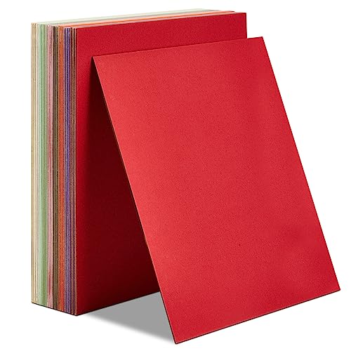 Seajan 32 Pcs 50 Pt 11'' x 8.5'' Assorted Colored Chipboard Sheets Thick  Book Board Heavy Duty Cardboard for Crafts Kraft Board Book Binding Cover  for