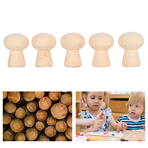 20 PCS Unfinished Wood Mushrooms Peg Dolls Bodies Mushroom Head for DIY Decoration Arts and Crafts Birch and Maple Wood Turnings GLOGLOW