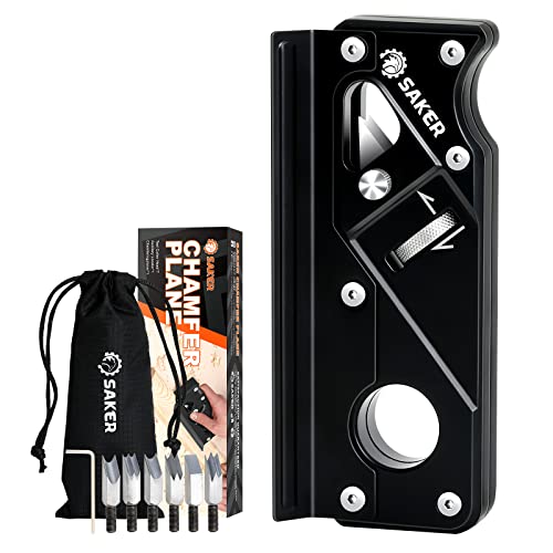 Saker Chamfer Plane-Woodworking Edge Corner Flattening Tool with Auxiliary Locator,Hand Chamfering Planer Suitable for Quick Edge Trimming of Wood Saker