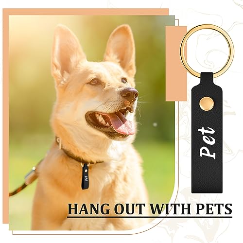 Wavyknot 200 Pack Personalized Leather Keychain Leather Kit PU Leather Keychain Blanks with Key Rings and Rivets Key Chain Blanks for DIY Craft Laser Wavyknot