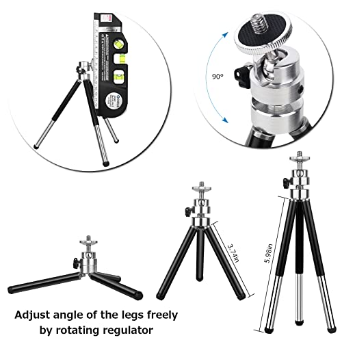 Laser Level line tool, Qooltek Multipurpose Cross Line Laser Adjusted Standard and Metric Rulers for hanging picture with Metal Tripod Stand and Qooltek