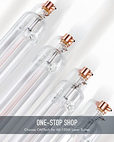 OMTech 80W CO2 Laser Tube for Laser Engraver & Cutter Machine, 1250mm 80mm Dia Laser Cutter Tube with Borosilicate Glass 10000hr MTTF, Laser Cutting OMTech