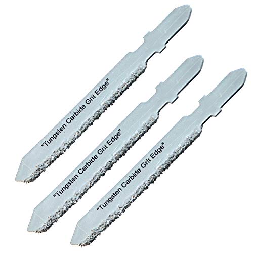 Cement Board Jigsaw Blades Set 3 T Shank Carbide Jigsaw Blades Cement Board Jigsaw Blades for Plexiglass Lexan Hardie Board Siding Plaster Drywall The Amazing Tile And Glass Cutter