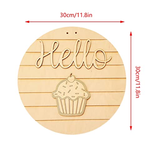KESYOO Home Decor Interchangeable Seasonal Welcome Sign DIY Unfinished Wood Front Door Sign Farmhouse Wall Hanger Plaque Board For Festival KESYOO