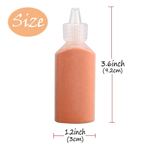 12 PCS Art Sand,1.25oz Bottles DIY Arts and Crafts Kit,Scenic Sand for Kids' Arts & Crafts,Terrarium Sand Play DIY Drawing Sandbox Wedding Sand for Panxxsen