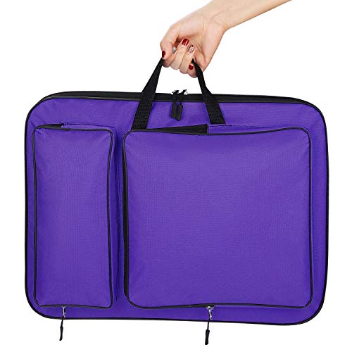 ITODA A3 Art Portfolio Carry Case Bag Drawboard Tote Handheld Storage Portable Shoulder Lightweight Box for 8k Sketch Pad Artist Drawing Painting ITODA