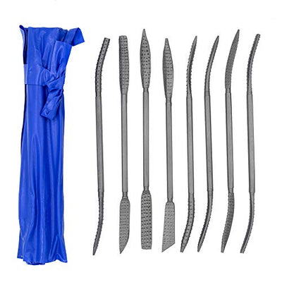 DGOL 8pcs 8 inch Cute Strong Wood Carving File Kit Double End Refiller Rasp Filing Tool Set
