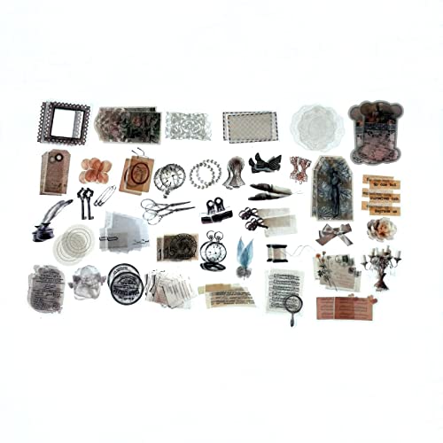 200 Pieces Vintage Ephemera Scrapbooking Supplies Pack for Journaling, Decoupage Paper Scrapbook Stickers Kit for Bullet Junk Journal Planners Esweny