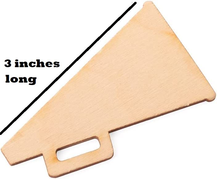 Pack of 24 Unfinished Wood Cheerleading Megaphone Cutouts by Factory Direct Craft - Blank Wooden Sports Team Banquet Mascot Cheerleader Art and Craft Factory Direct Craft