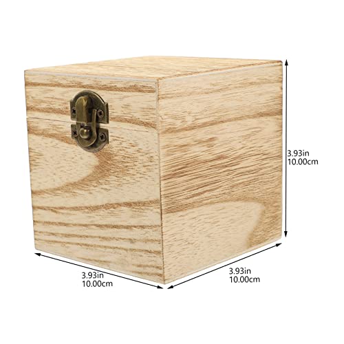 VILLCASE 4pcs Box Wooden Gift Box Wooden Trinket Chest Unfinished Treasure Chest Snack Containers Locker Decorations Snack Food Gifts Photo Gifts VILLCASE