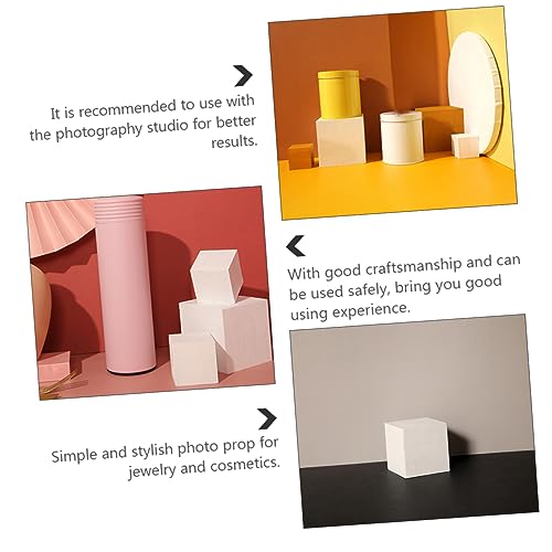 Yardenfun 1pc White Cube Unfinished Wood Cubes Puzzle Making Block Wooden Square Blocks Wooden Geometry Unfinished Wood Blocks Mini Wood Cube Wood Yardenfun