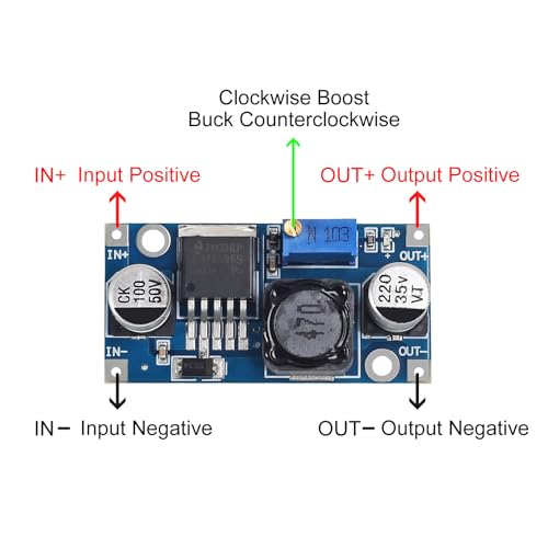 5 Pack LM2596 DC to DC Buck Converter 3.0-40V to 1.5-35V Power Supply Step Down Module AITRIP