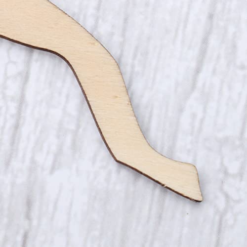 SUPVOX Wooden Chip Unfinished Wood Ornaments DIY Accessories Wood Cutouts Christmas Reindeer Wood Patches Home Bar Wedding Party 20pcs SUPVOX