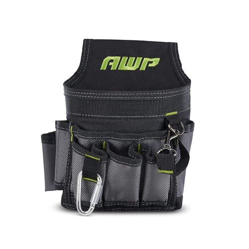AWP Ballistic Nylon Electrician Tool Pouch | AWP Mini Electrician Tool Pouch | Black & Gray AWP