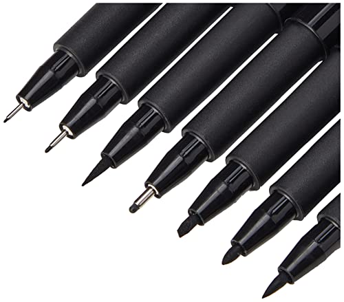 Faber Castell Artist Pack of 8 Assorted Sizes, 8-Pitt Pens in Black, 8 Count Faber-Castell