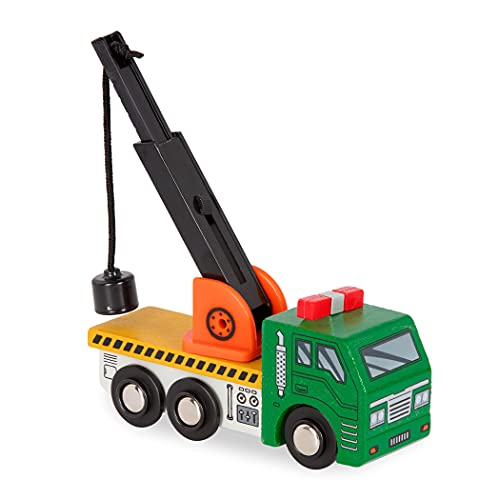 Battat – Wood Cars For Kids – 6Pc Toy Vehicle Set – Mini Rescue & Construction Vehicles – Toddler Truck Toys – 3 Years + – Wooden Vehicles Set 1 Battat