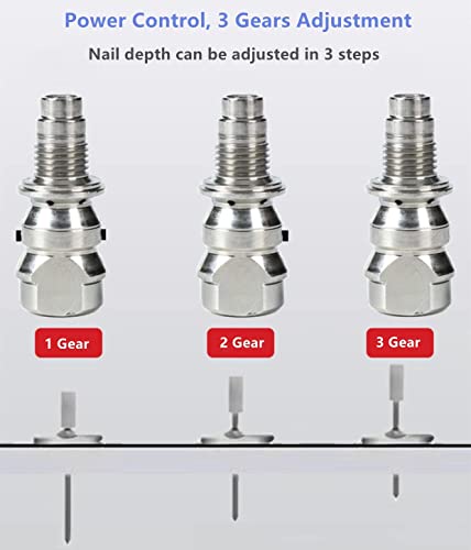 Manual Mini Steel Nail Gun 3 Gears Power Adjustable Wall Nail Guns for Ceiling/Wire Hider/Fixture Install Nail Shooting Machine Fastener Tools with AiFeelife