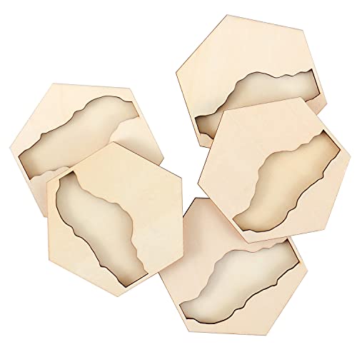 Mod Podge, River Set of 5 Coaster Kit, Surface for Epoxy, DIY Wood Pouring Supplies for Resin Arts and Crafts, 56934E Mod Podge