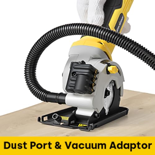 Mini Circular Saw, ENVENTOR 4.8A Electric Circular Saw Corded with Laser Guide, 4000RPM, 3 Saw Blades 3-3/8" Max Cutting Depth 1-1/16", Compact Hand Enventor