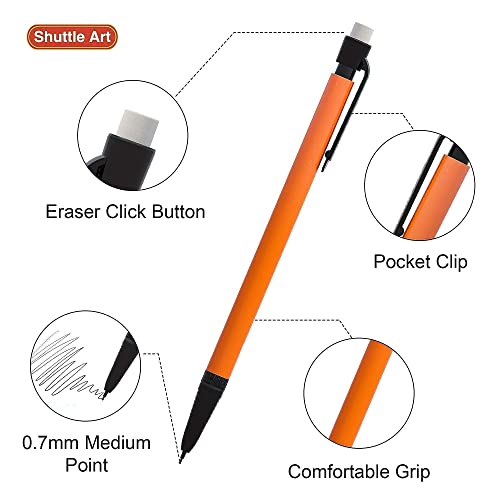 Shuttle Art Mechanical Pencils and erasers Bundle, Set of 84 Pack Bulk Mechanical Pencils + 120 Pack Pink Erasers Bulk Shuttle Art