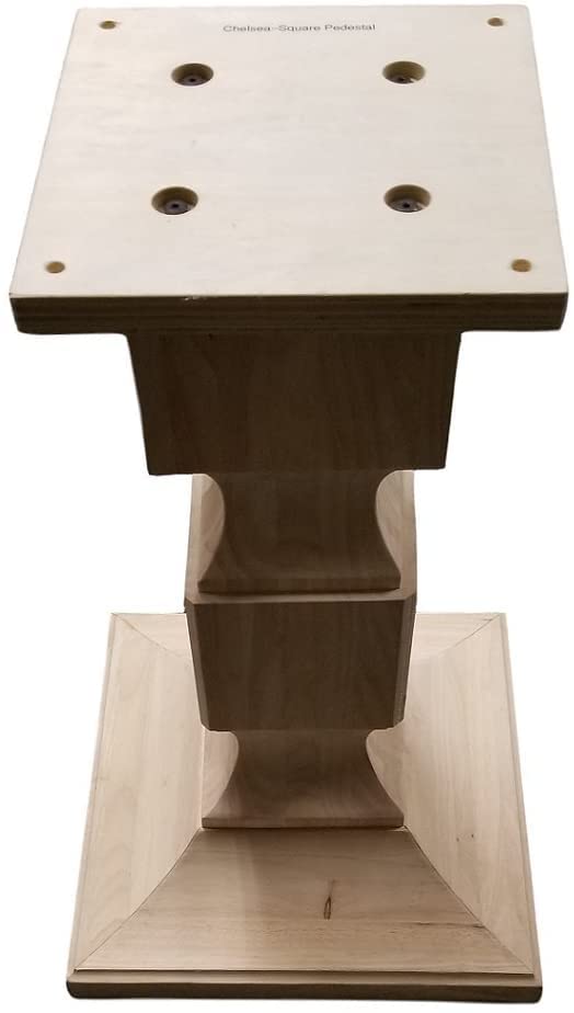 BingLTD - 28" Tall Unfinished Chelsea Square Pedestal Table Base (WH-Chelsea28-UNF) BingLTD