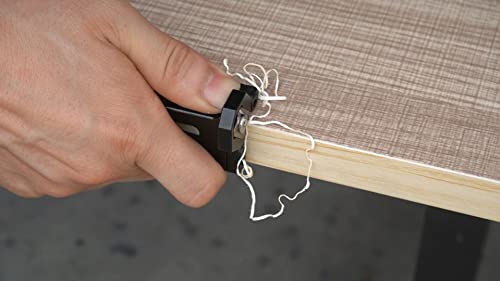 Woodworking Veneer Edge Trimmer - R1+R2 Chamfer Plane, Edge Banding Cutter, Manual Planer Blade, Burr Scraper for Board & Wood Surfaces ViewReal