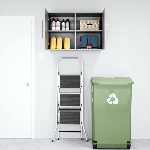 Prepac HangUps 36" Upper Storage Cabinet in Light Gray - Stylish Wall-Mounted Solution for Every Room Prepac