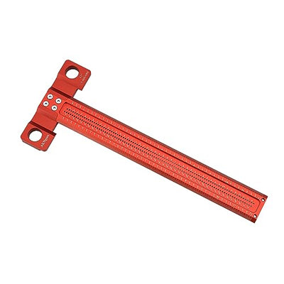 AKNgoes Woodworking Scriber T-Square Ruler 12in with Thoughtful Support Lips, Architect Ruler for Carpenter Work, Layout and Measuring Tools