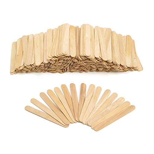 Colorations Large Natural Wood Craft Sticks Tongue Depressors, 500 Pieces, All Natural, , 1mm Thick, 6" x 3/4" each (500T) Colorations