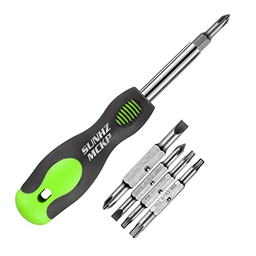 SUNHZMCKP 8 in 1 Screwdriver, Portable multi-purpose screwdriver set,High-Strength Bits, Phillips, Slotted, Torx,Suitable for outdoor and daily SUNHZ MCKP
