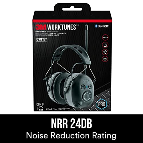 3M Worktunes Bluetooth Hearing Protection with Am/fm Radio, Black and Grey 3M Safety
