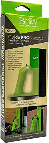BOW Products Feather Extension Kit GP7 - Adds 4 Inches to GuidePRO GP5 Featherboard for Vertical Resaw or Band Saw Guide - Woodworking Tools and BOW Products
