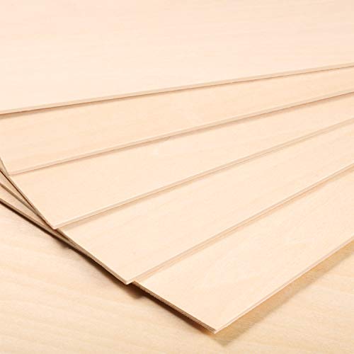 Pack of 10 Balsa Wood Sheets, Thin Balsa Wood Sheets, Unfinished Plywood Board for House Planes, DIY Boat Model Projects (200 x 100 x 1.5 mm) Blulu