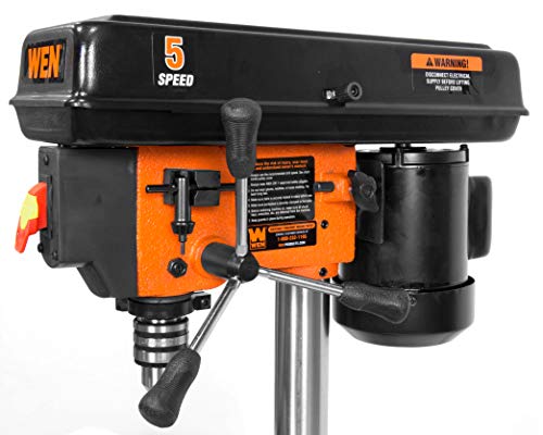 WEN 4206T 2.3-Amp 8-Inch 5-Speed Cast Iron Benchtop Drill Press,Black,Orange WEN