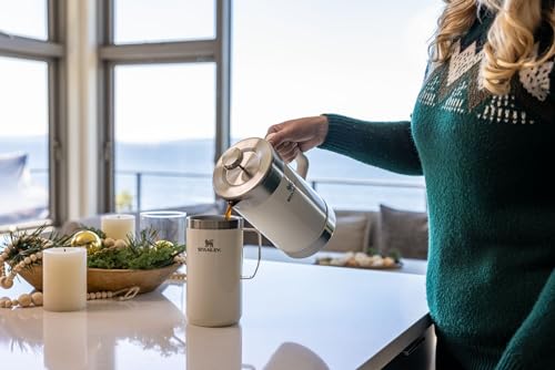 Stanley Stay Hot Camp Mug - Durable 18/8 Stainless Steel Insulated Mug - Splash-Free Tritan™ Drink-Thru Lid - 24 OZ - Cream Gloss STANLEY