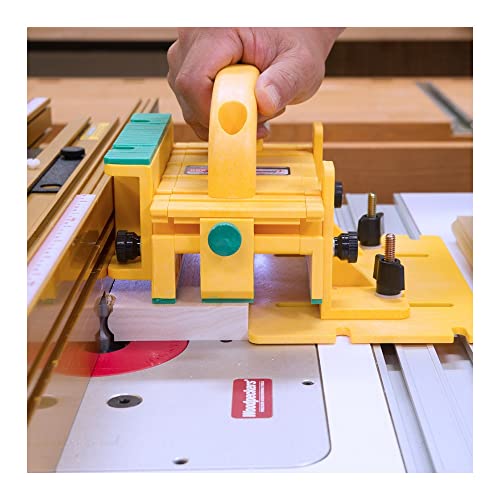 MICROJIG GRR-RIPPER GR-200 Advanced Adjustable Table Saw Pushblock, 2-Pack, Yellow MICRO JIG