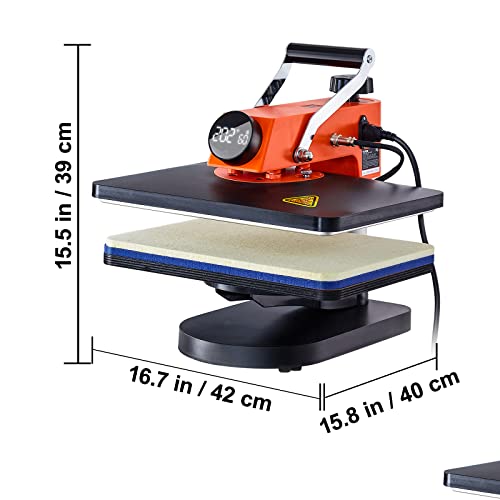 VEVOR Heat Press 15X12 Inch Heat Press Machine 5 in 1 Digital Multifunctional Sublimation T-Shirt Heat Press Machine for T Shirts Hat Mug Cap Plate VEVOR
