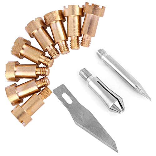 Stencil Soldering Pyrography,Craft Wood Burning Pen Tips(23Pcs),for Woodworking, Soldering, Metal Work, Hobby, Craft Thincol
