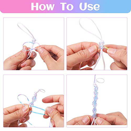 Candygirl Lanyard String, 12 Rolls Gimp String Plastic Lacing Cord Elastic String for Bracelet Keychains Boondoggle Making Kit DIY Craft Weaving Kit Candygirl