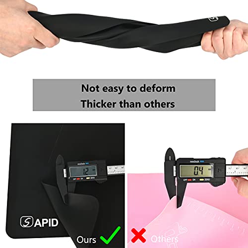 Sapid Extra Large Silicone Sheet for Crafts 23.6"×31.4", Thick Silicone Jewelry Casting Mats, Nonstick Nonslip Silicon Mat for Epoxy Resin, Art SAPID