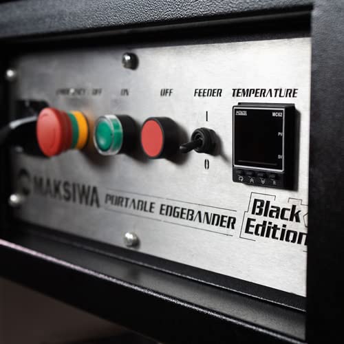 Maksiwa Portable Edgebander CBC.E Black Edition - Hot Melt System - Pellet Low Temperature Glue - Edgebanding Solution with 2-Year Warranty and Tech Maksiwa