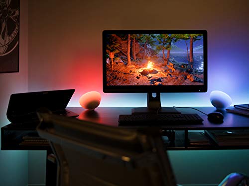 Philips Hue Go White and Color Portable Dimmable LED Smart Light Table Lamp (Requires Hue Hub, Works with Alexa, HomeKit and Google Assistant), White PHILIPS