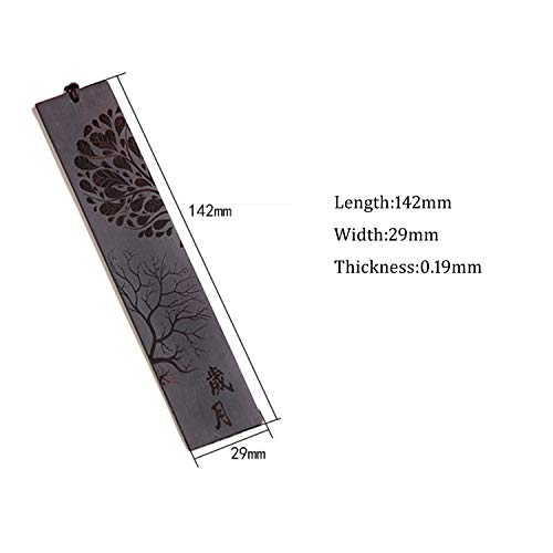 Wooden Handmade Carving PUTAHQ Natural Wood Bookmarks Gift Box Set,Handmade Natural Bookmarks with Tassel, Gift for Teachers, Students, Men and PUTAHQ