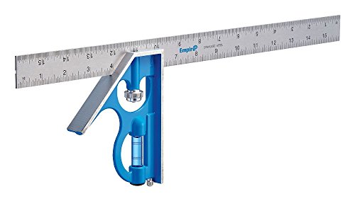 Empire Level E280 16-Inch Heavy Duty Professional Combination Square w/Etched Stainless Steel Blade and True BlueR Vial Empire Level