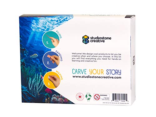 Studiostone Creative DIY Arts & Crafts Carving Kit Kids Adults Seal Sculpture Soapstone Studiostone Creative