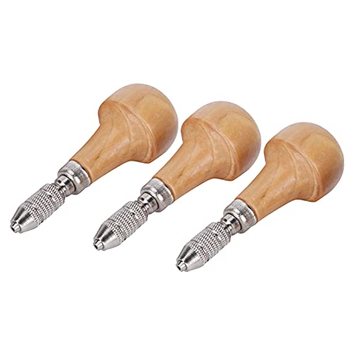 Single End Pin Vise, 3 Set Graver Type Chuck Single End Lock Nozzle Pin Vise Gold Jewelry Production Making Tool For Carving DIY Woodworking Estink