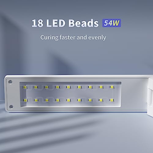 Winartton UV Light for Resin Curing, 54W UV Resin Light Lamp for Resin, Wireless & Foldable, 3-in-1 Uses, Resin Supplies for UV Resin, Resin Molds, Winartton